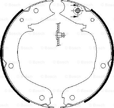 BOSCH 0 986 487 710 - Комплект тормозов, ручник, парковка autosila-amz.com