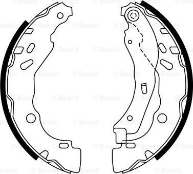 BOSCH 0 986 487 782 - Комплект тормозных колодок, барабанные autosila-amz.com