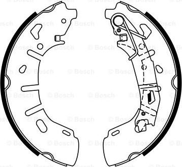 BOSCH 0 986 487 773 - Комплект тормозных колодок, барабанные autosila-amz.com