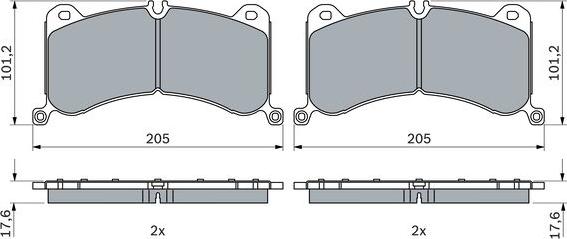 BOSCH 0 986 424 943 - Тормозные колодки, дисковые, комплект autosila-amz.com