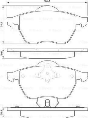 BOSCH 0 986 424 460 - 0 986 424 460 390 20=FDB969 !колодки дисковые п.\ Audi A3 1.8T, VW Golf III-IV/Passat 1.8T-2.9 96> autosila-amz.com