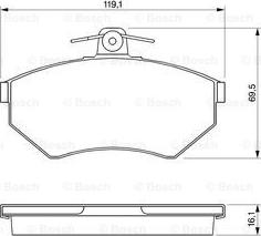 BOSCH 0 986 424 468 - Тормозные колодки, дисковые, комплект autosila-amz.com