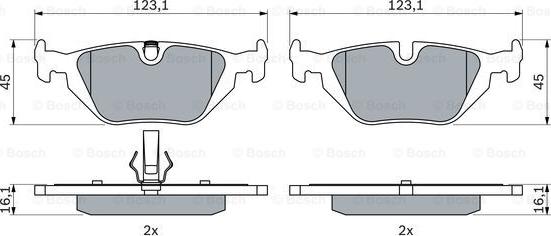 BOSCH 0 986 424 484 - Тормозные колодки, дисковые, комплект autosila-amz.com