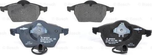 BOSCH 0 986 424 482 - Тормозные колодки, дисковые, комплект autosila-amz.com