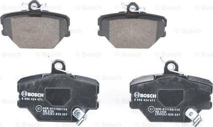 BOSCH 0 986 424 471 - Тормозные колодки, дисковые, комплект autosila-amz.com