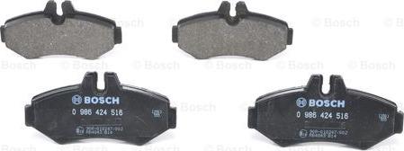 BOSCH 0 986 424 516 - Колодки тормозные MERCEDES W463/SPRINTER 97>/VOLKSWAGEN LT 96>02 задние autosila-amz.com