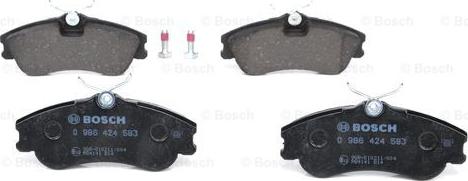 BOSCH 0 986 424 583 - Тормозные колодки, дисковые, комплект autosila-amz.com