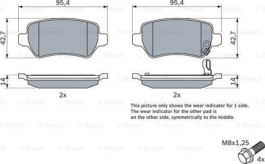 BOSCH 0 986 424 646 - 0 986 424 646 957 02 !колодки дисковые з.\ Opel Astra G 1.8-2.2DT 01-04/Zafira 2.2i/DTi 01> autosila-amz.com