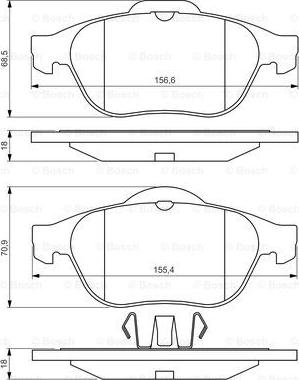 BOSCH 0 986 424 616 - 0 986 424 616 колодки дисковые передние!\ Renault Espace/Laguna 1.6-3.0DCi 01> autosila-amz.com