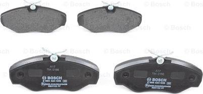 BOSCH 0 986 424 636 - Тормозные колодки, дисковые, комплект autosila-amz.com