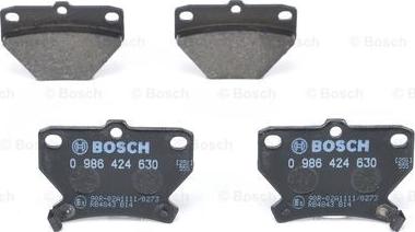 BOSCH 0 986 424 630 - Тормозные колодки, дисковые, комплект autosila-amz.com