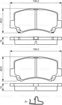 BOSCH 0 986 424 626 - Тормозные колодки, дисковые, комплект autosila-amz.com