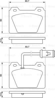 BOSCH 0 986 424 095 - Тормозные колодки, дисковые, комплект autosila-amz.com