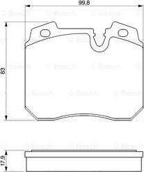 BOSCH 0 986 424 032 - Тормозные колодки, дисковые, комплект autosila-amz.com