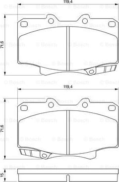 BOSCH 0 986 424 134 - Тормозные колодки, дисковые, комплект autosila-amz.com