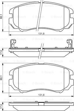 BOSCH 0 986 424 815 - Тормозные колодки, дисковые, комплект autosila-amz.com