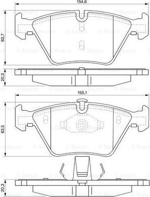 BOSCH 0 986 424 822 - Тормозные колодки, дисковые, комплект autosila-amz.com