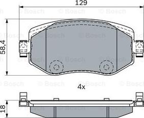 BOSCH 0 986 424 386 - Тормозные колодки, дисковые, комплект autosila-amz.com