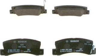 BOSCH 0 986 424 383 - Тормозные колодки, дисковые, комплект autosila-amz.com