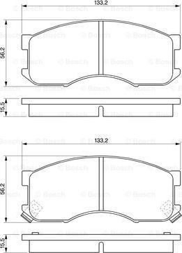 BOSCH 0 986 424 202 - Тормозные колодки, дисковые, комплект autosila-amz.com