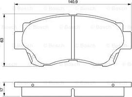 BOSCH 0 986 424 232 - Тормозные колодки, дисковые, комплект autosila-amz.com