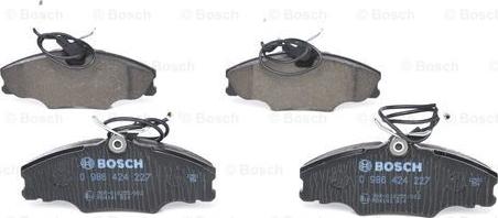 BOSCH 0 986 424 227 - 0 986 424 227 603 04=571897X !колодки дисковые п.\Peugeot 406 1.6/1.8 &16V/1.9TD 16V 95-04 диск 14 autosila-amz.com