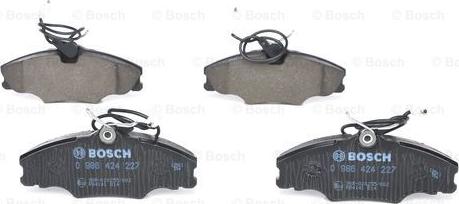 BOSCH 0 986 424 227 - 0 986 424 227 603 04=571897X !колодки дисковые п.\Peugeot 406 1.6/1.8 &16V/1.9TD 16V 95-04 диск 14 autosila-amz.com