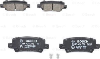 BOSCH 0 986 424 790 - Тормозные колодки, дисковые, комплект autosila-amz.com