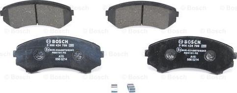 BOSCH 0 986 424 709 - Тормозные колодки, дисковые, комплект autosila-amz.com