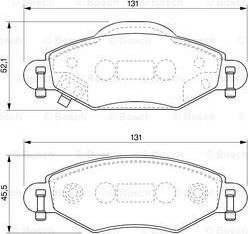 BOSCH 0 986 424 788 - Тормозные колодки, дисковые, комплект autosila-amz.com