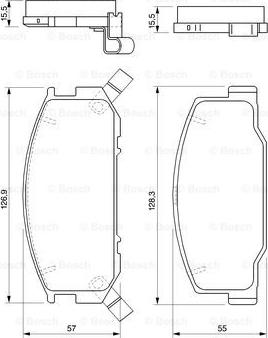 BOSCH 0 986 424 724 - Тормозные колодки, дисковые, комплект autosila-amz.com