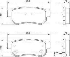 BOSCH 0 986 424 728 - Тормозные колодки, дисковые, комплект autosila-amz.com