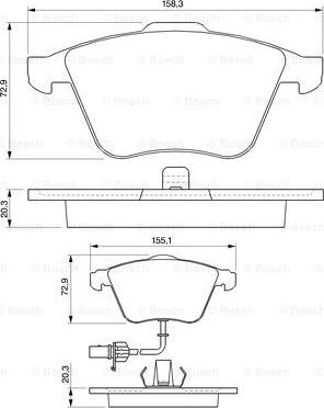 BOSCH 0 986 424 779 - Тормозные колодки, дисковые, комплект autosila-amz.com