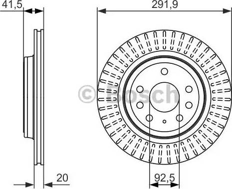 BOSCH 0 986 479 950 - Тормозной диск autosila-amz.com