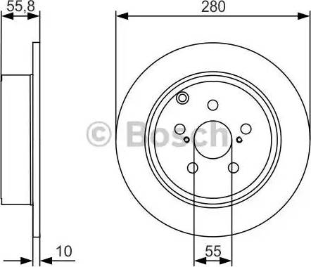 BOSCH 0 986 479 969 - Тормозной диск autosila-amz.com