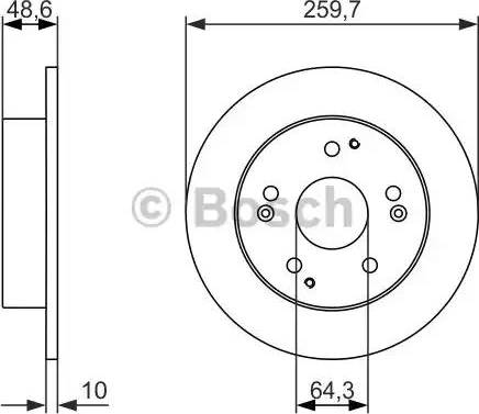 BOSCH 0 986 479 964 - Тормозной диск autosila-amz.com