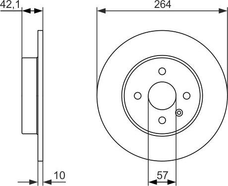 BOSCH 0 986 479 961 - Тормозной диск autosila-amz.com