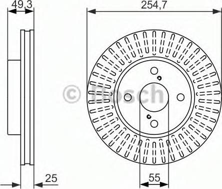 BOSCH 0 986 479 936 - Тормозной диск autosila-amz.com