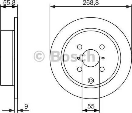 BOSCH 0 986 479 938 - Тормозной диск autosila-amz.com