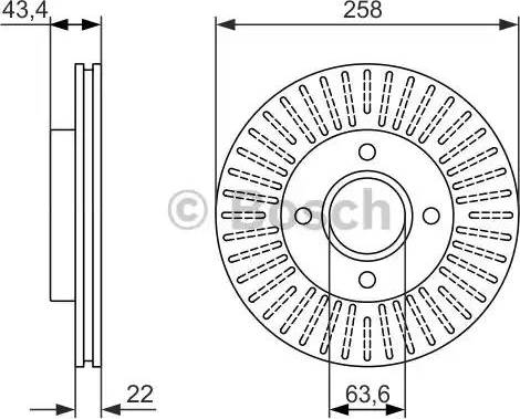 BOSCH 0 986 479 922 - Тормозной диск autosila-amz.com