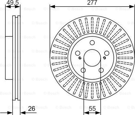 BOSCH 0 986 479 979 - Тормозной диск autosila-amz.com