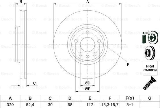 BOSCH 0 986 479 468 - Диск торм передн autosila-amz.com