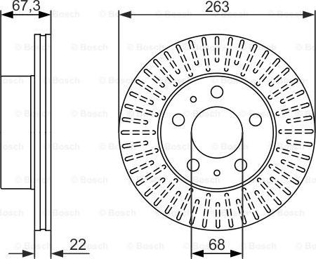 BOSCH 0 986 479 480 - Тормозной диск autosila-amz.com