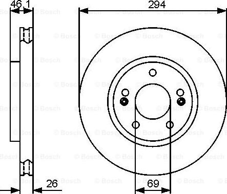 BOSCH 0 986 479 434 - Тормозной диск autosila-amz.com