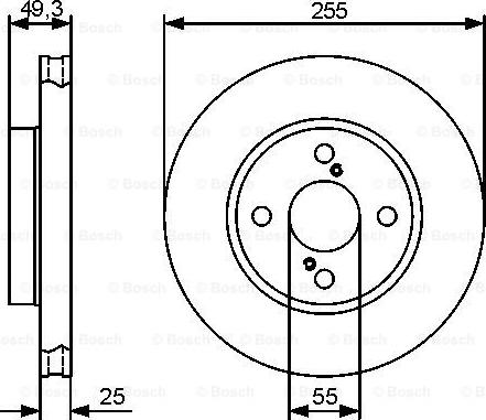 BOSCH 0 986 479 422 - Тормозной диск autosila-amz.com