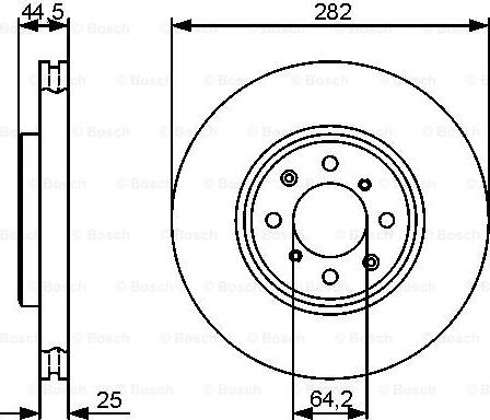 BOSCH 0 986 479 476 - Тормозной диск autosila-amz.com