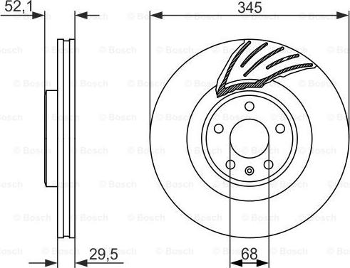 BOSCH 0 986 479 590 - Тормозной диск autosila-amz.com