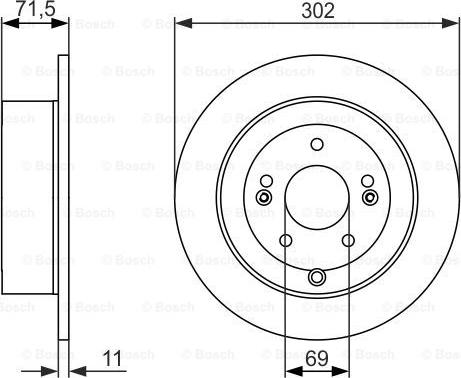 BOSCH 0 986 479 509 - Тормозной диск autosila-amz.com