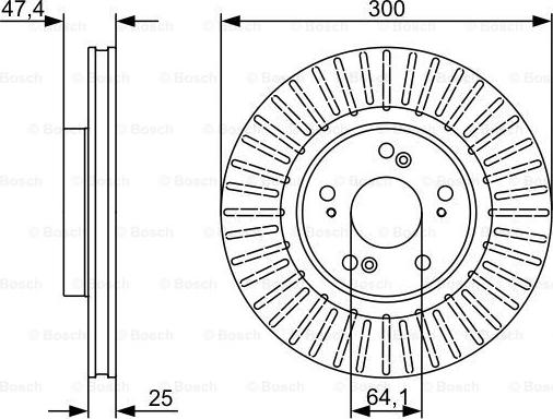 BOSCH 0 986 479 534 - Тормозной диск autosila-amz.com