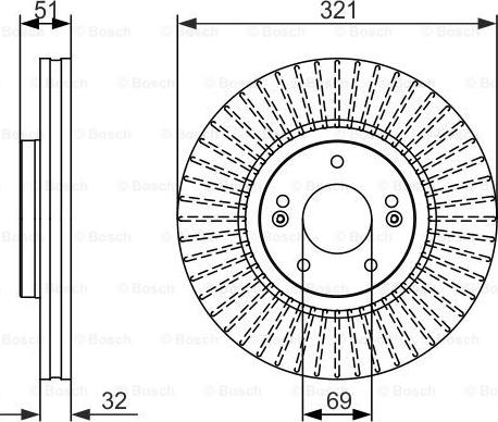 BOSCH 0 986 479 692 - Тормозной диск autosila-amz.com